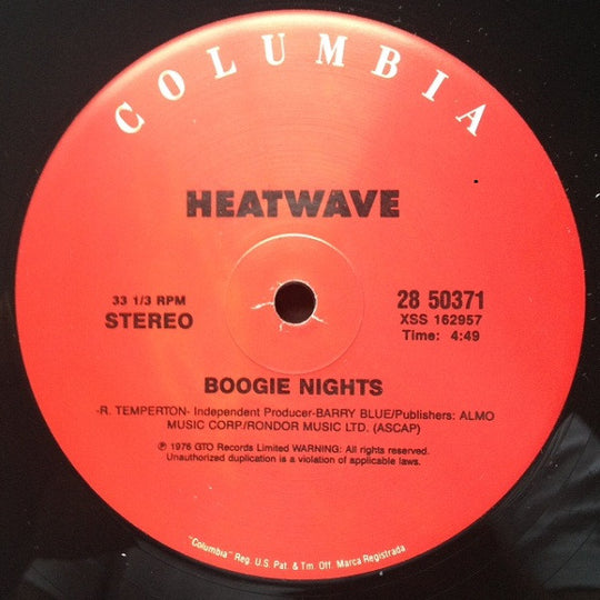 Heatwave "Boogie Nights" (12" Single)-Vinyl Records-UnDigable Digs