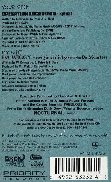 Heltah Skeltah "Operation Lockdown / Da Wiggy" (Single)-Cassette Tapes-UnDigable Digs