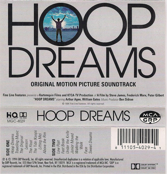 Hoop Dreams (Original Motion Picture Soundtrack)-Cassette Tapes-UnDigable Digs