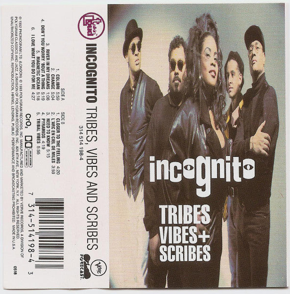 Incognito "Tribes, Vibes And Scribes"-Cassette Tapes-UnDigable Digs