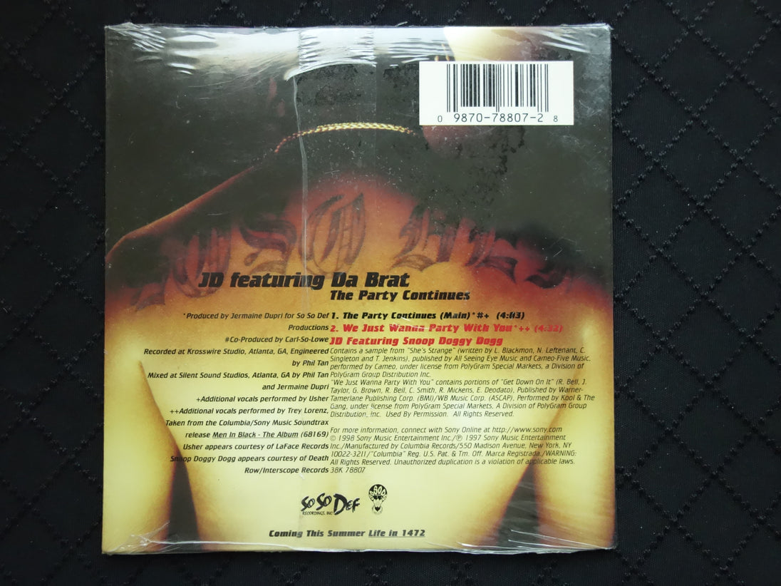 JD & Da Brat "The Party Continues" (CD Single)-CDs-UnDigable Digs
