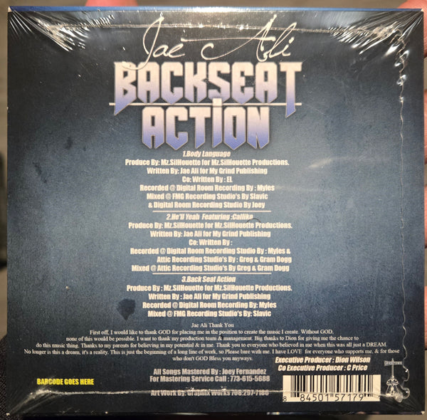 Jae Ali "Backseat Action" (CD Single)-CDs-UnDigable Digs