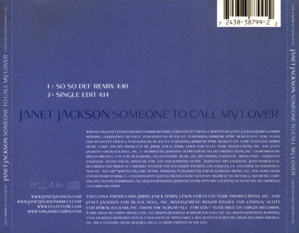 Janet "Someone To Call My Lover" (CD Single)-CDs-UnDigable Digs