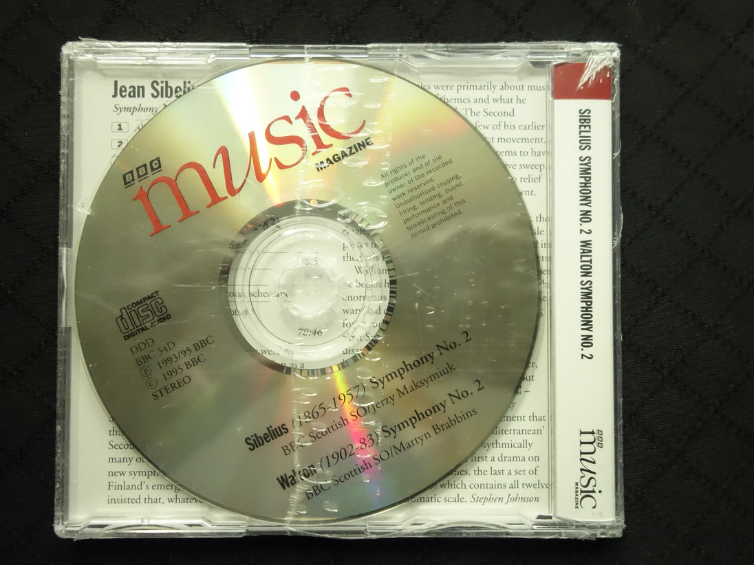 Jerzy Maksymiuk / Martyn Brabbins "Sibelius Symphony No. 2 / Walton Sympony No. 2" (CD)-CDs-UnDigable Digs
