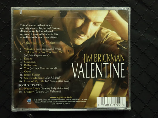Jim Brickman "Valentine" (CD)-CDs-UnDigable Digs