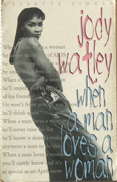 Jody Watley "When A Man Loves A Woman" (Cassette Single)-Cassette Tapes-UnDigable Digs