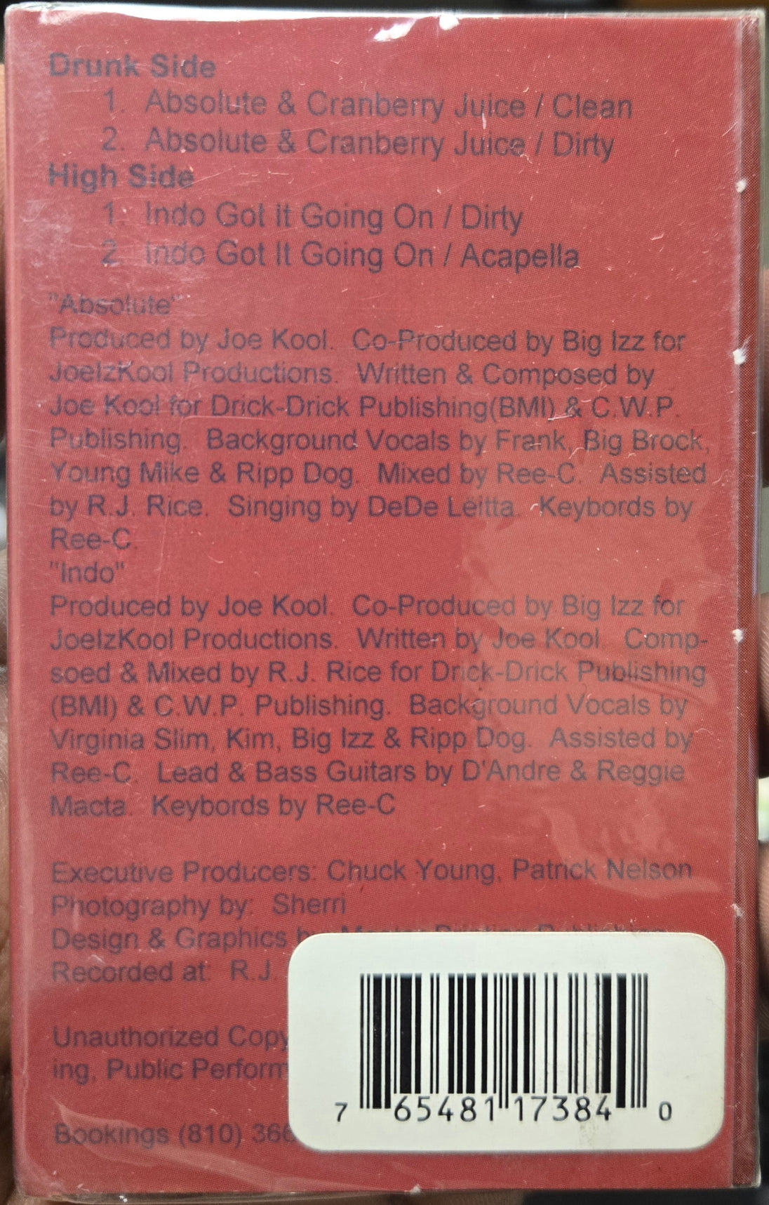Joe Kool "Absolute & Cranberry Juice / Indo Got It Going On" (Single)-Cassette Tapes-UnDigable Digs