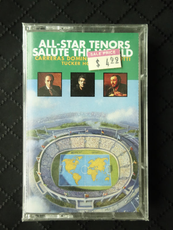 José Carreras, Placido Domingo, Luciano Pavarotti "All-Star Tenors Salute The World"-Cassette Tapes-UnDigable Digs