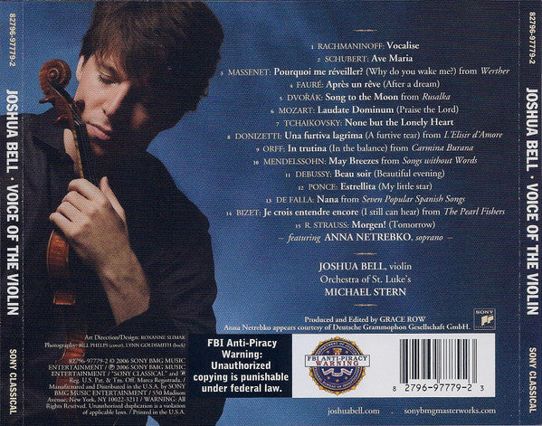 Joshua Bell "Voice Of The Violin" (CD)-CDs-UnDigable Digs
