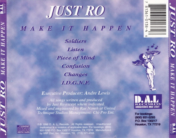 Just Ro "Make It Happen" (CD)-CDs-UnDigable Digs