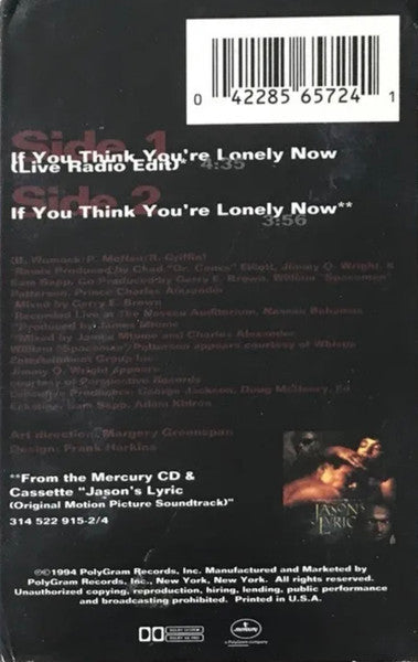 K-Ci Hailey Of Jodeci "If You Think You're Lonely Now" (Single)-Cassette Tapes-UnDigable Digs