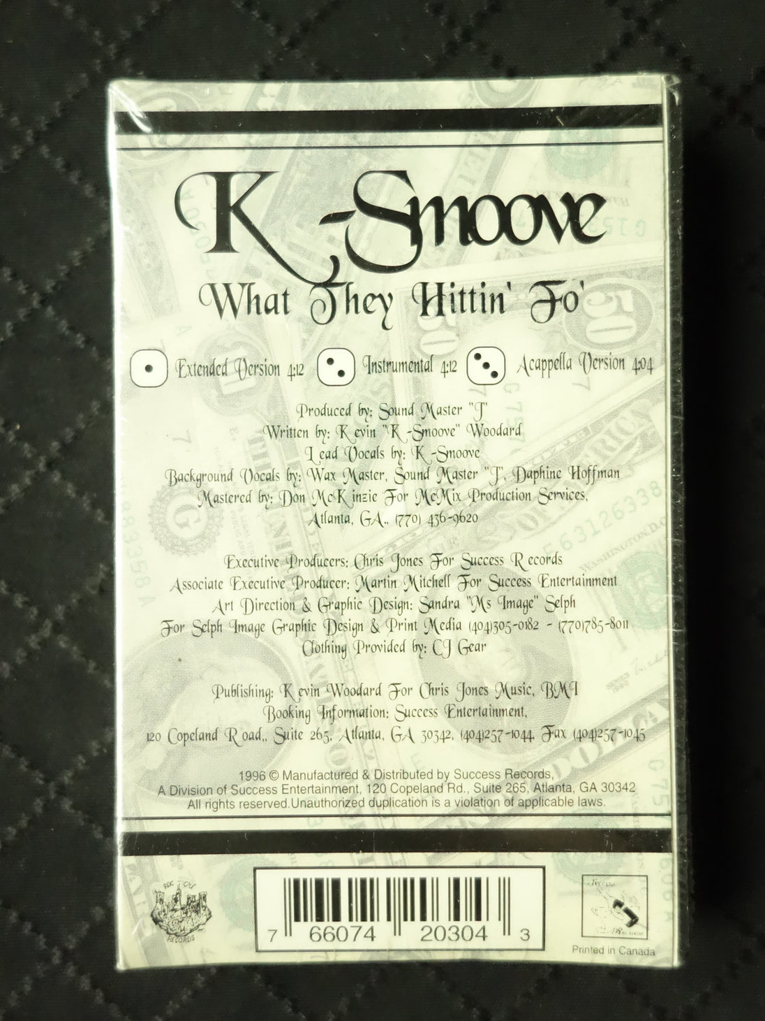 K-Smoove "What They Hittin' Fo'" (Single)-Cassette Tapes-UnDigable Digs