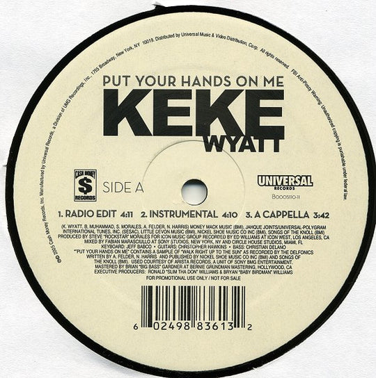 Keke Wyatt "Put Your Hands On Me" (12" Single)-Vinyl Records-UnDigable Digs