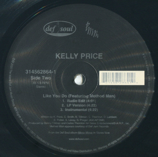 Kelly Price f; Method Man "You Should've Told Me / Like You Do" (12" Single)-Vinyl Records-UnDigable Digs