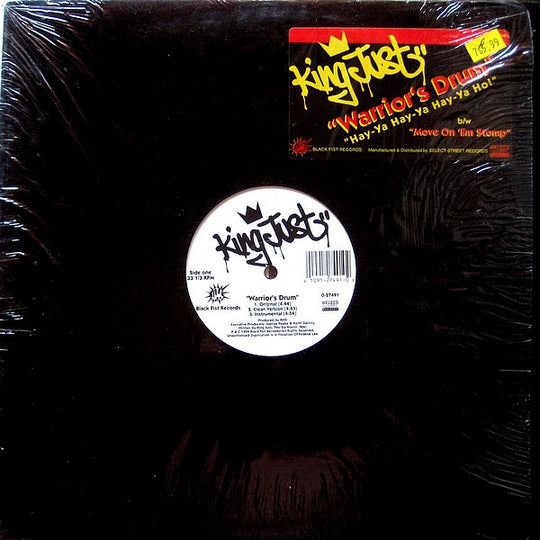 King Just "Warrior's Drum / Move On 'Em Stomp" (12" Single)-Vinyl Records-UnDigable Digs