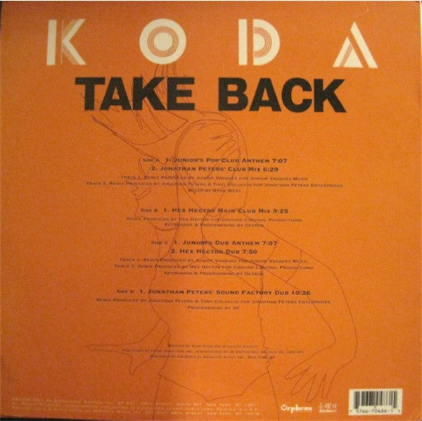 Koda "Take Back" (12" Single)-Vinyl Records-UnDigable Digs
