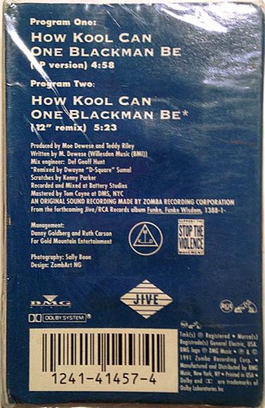 Kool Moe Dee "How Kool Can One BlackMan Be?" (Single)-Cassette Tapes-UnDigable Digs