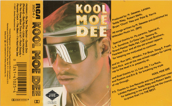 Kool Moe Dee "Kool Moe Dee"-Cassette Tapes-UnDigable Digs