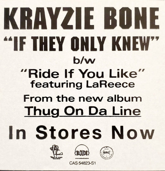 Krayzie Bone f; LaReece "If They Only Knew" (12" Promo Single)-Vinyl Records-UnDigable Digs