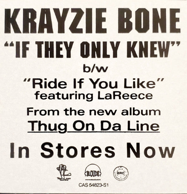 Krayzie Bone f; LaReece "If They Only Knew" (12" Promo Single)-Vinyl Records-UnDigable Digs