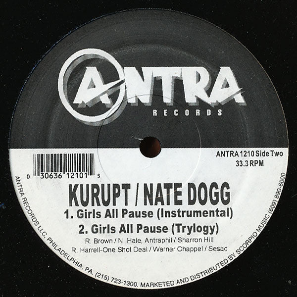 Kurupt f; Nate Dogg & Roscoe "Girls All Pause" (12" Single)-Vinyl Records-UnDigable Digs