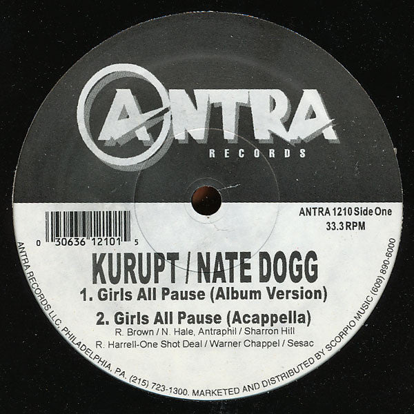 Kurupt f; Nate Dogg & Roscoe "Girls All Pause" (12" Single)-Vinyl Records-UnDigable Digs