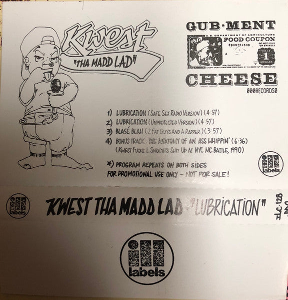 Kwest Tha Madd Lad "Lubrication"-Cassette Tapes-UnDigable Digs