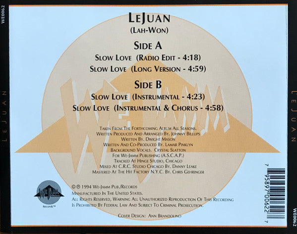 LeJuan "Slow Love" (CD Single)-CDs-UnDigable Digs