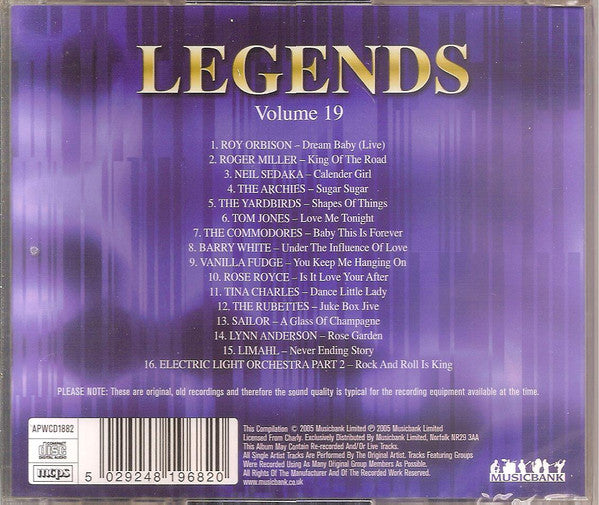 Legends (Volume 19) (CD)-CDs-UnDigable Digs