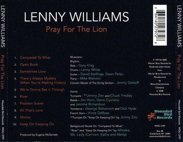 Lenny Williams "Pray For The Lion" (CD)-CDs-UnDigable Digs