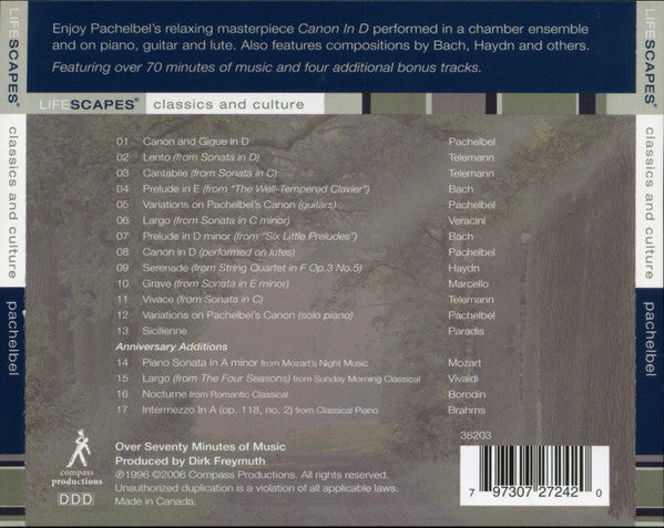 Lifescapes Classics And Culture: Pachelbel (CD)-CDs-UnDigable Digs