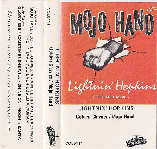 Lightnin' Hopkins "Golden Classics / Mojo Hand"-Cassette Tapes-UnDigable Digs