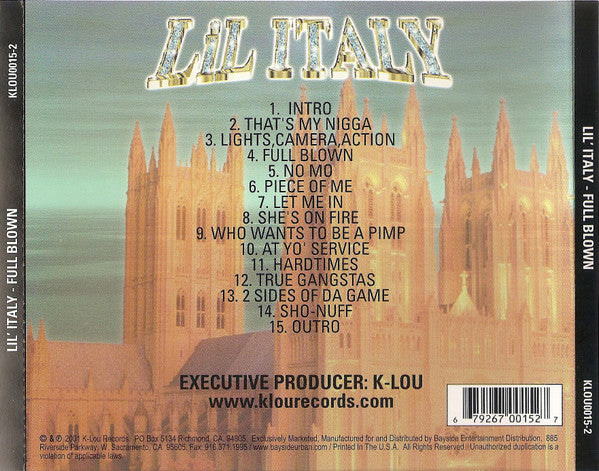 Lil' Italy "Full Blown" (CD)-CDs-UnDigable Digs