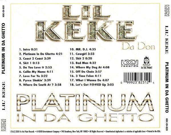 Lil Keke Da Don "Platinum In Da Ghetto" (CD)-CDs-UnDigable Digs