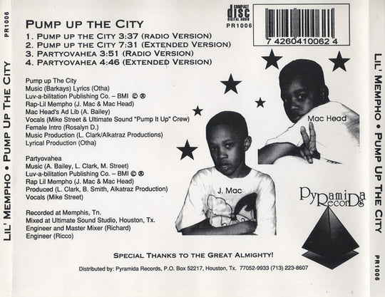 Lil Mempho "Pump Up The City" (CD Maxi-Single)-CDs-UnDigable Digs