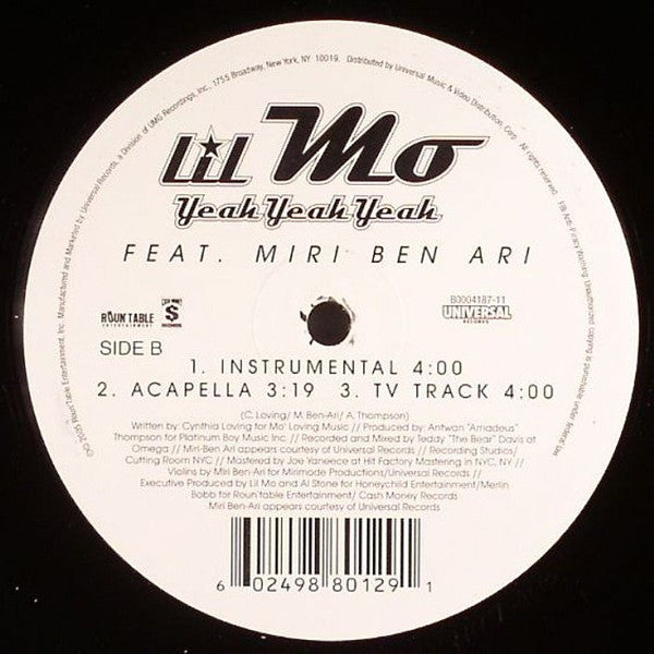 Lil Mo Feat. Miri Ben Ari "Yeah Yeah Yeah" (12" Single)-Vinyl Records-UnDigable Digs