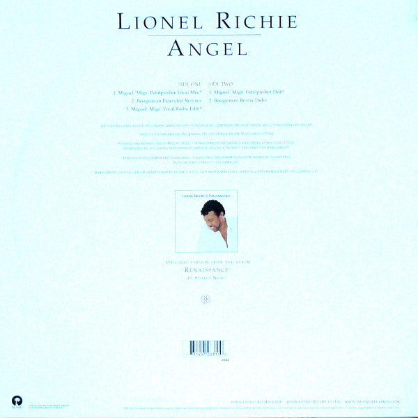 Lionel Richie "Angel" (12" Single)-Vinyl Records-UnDigable Digs