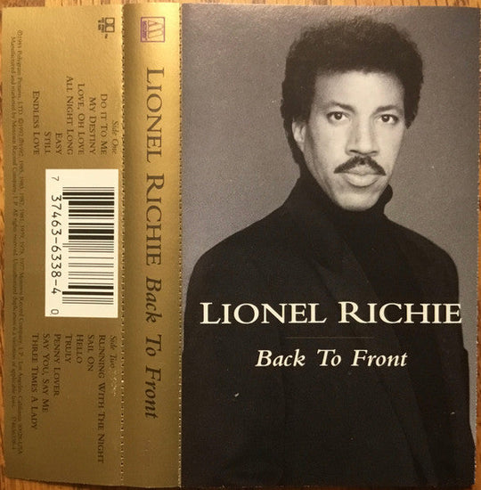 Lionel Richie "Back To Front"-Cassette Tapes-UnDigable Digs