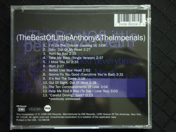 Little Anthony & The Imperials "The Best Of" (CD)-CDs-UnDigable Digs