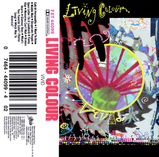 Living Colour "Vivid"-Cassette Tapes-UnDigable Digs