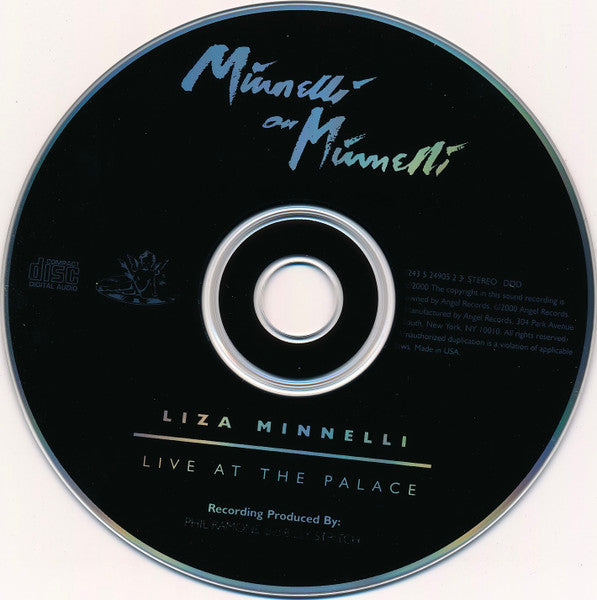 Liza Minnelli "Minnelli On Minnelli: Live At The Palace" (CD)-CDs-UnDigable Digs