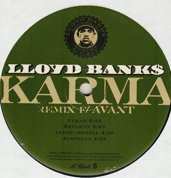 Lloyd Banks feat. Avant "Karma (Remix)" (12" Single)-Vinyl Records-UnDigable Digs