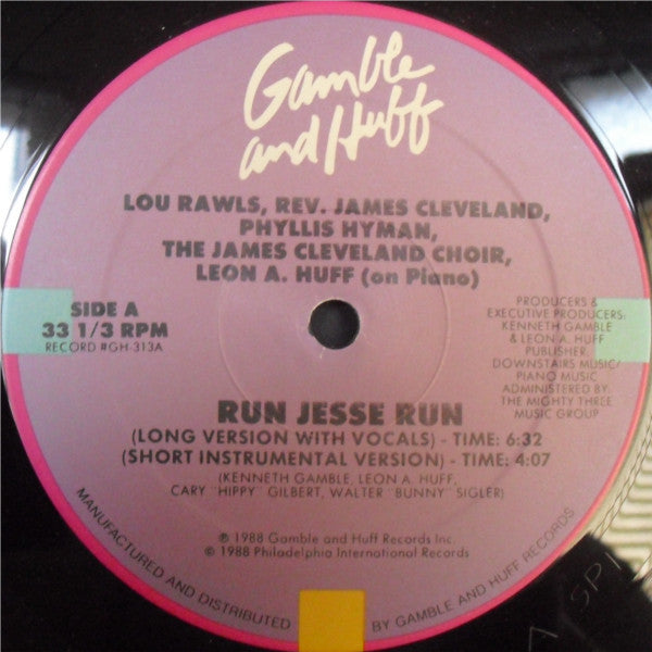 Lou Rawls, Rev. James Cleveland, Phyllis Hyman, Rev. James Cleveland Choir, Leon Huff "Run Jesse Run" (12" Single)-Vinyl Records-UnDigable Digs