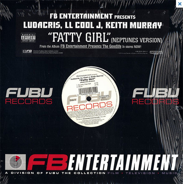 Ludacris, LL Cool J & Keith Murray "Fatty Girl (Neptunes Version)" (12" Single)-Vinyl Records-UnDigable Digs