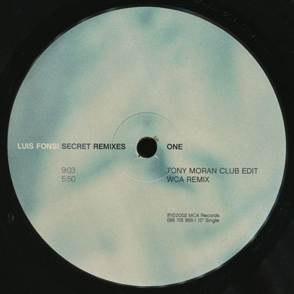 Luis Fonsi "Secret (Remixes)" (12" Maxi-Single)-Vinyl Records-UnDigable Digs
