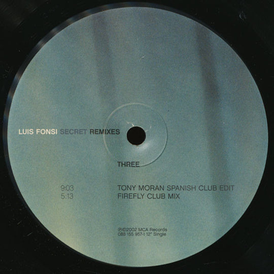 Luis Fonsi "Secret (Remixes)" (12" Maxi-Single)-Vinyl Records-UnDigable Digs