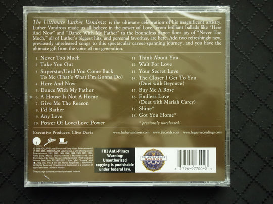 Luther Vandross "The Ultimate Luther Vandross" (CD)-CDs-UnDigable Digs