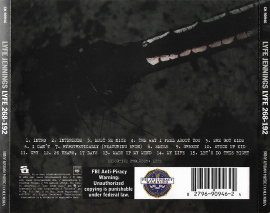 Lyfe Jennings "Lyfe 268-192" (CD)-CDs-UnDigable Digs