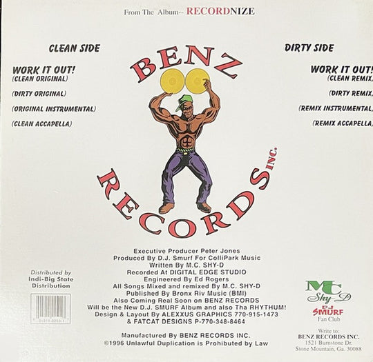 MC Shy-D Featuring DJ Smurf "Work It Out!" (12" Single)-Vinyl Records-UnDigable Digs