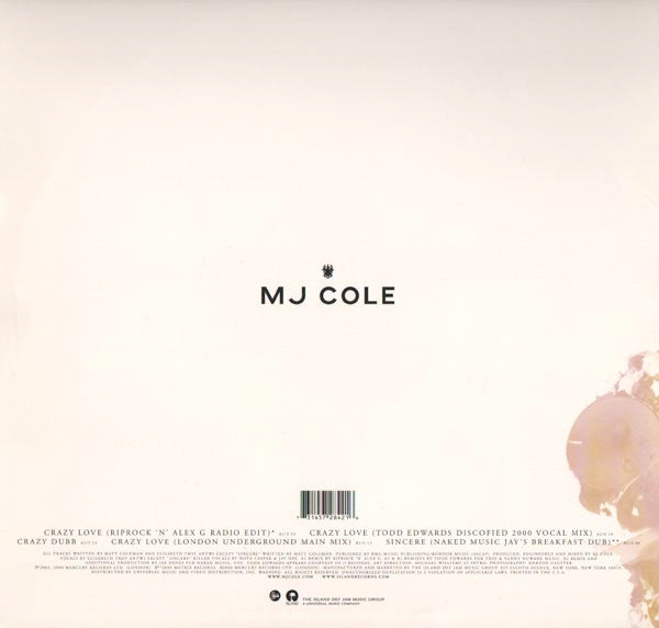 MJ Cole "Crazy Love" (12" Single)-Vinyl Records-UnDigable Digs